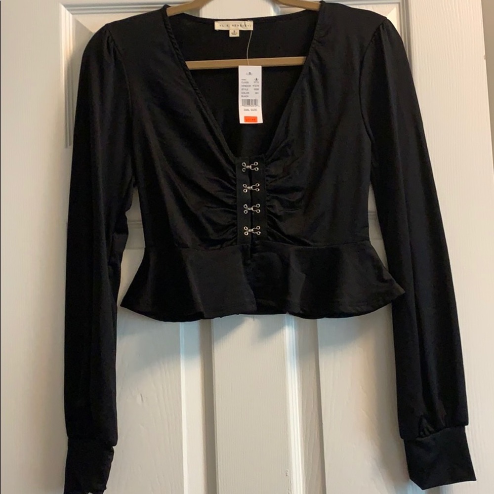 L.A. Hearts Long Sleeve Blouse - Picture 5 of 16